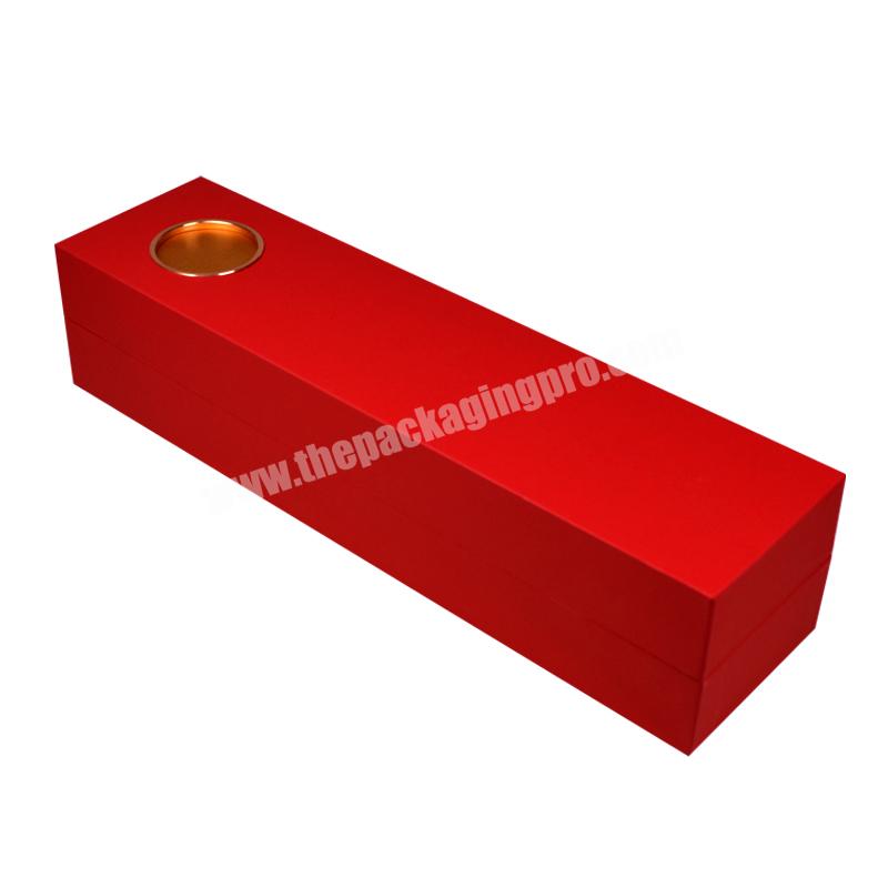 High-end Luxury Red Color Custom Logo Jewelry Gift Packaging Cardboard Box For Necklace