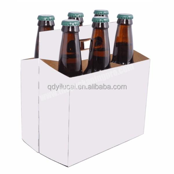 High quality 400 gsm kraft paper six pack beer carrier box
