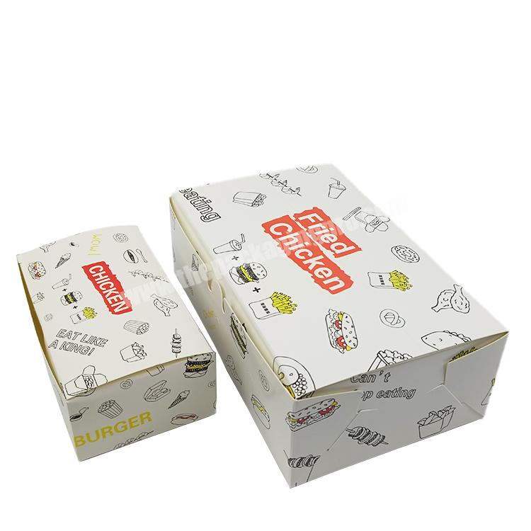 High quality food grade oil-proof  food takeaway  paper boxes packaging with your own logo