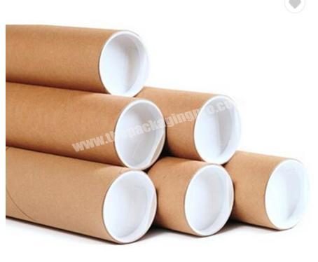 Hot Sale  Long Paper Mailing Custom Paperboard Paper Cardboard Packaging Tube For Poster With Lid