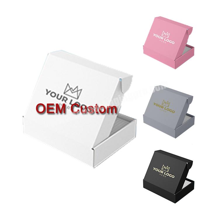 Hot Sale Custom Color White Paper Shipping Boxed Custom Logo Cardboard Corrugated Mailer Box