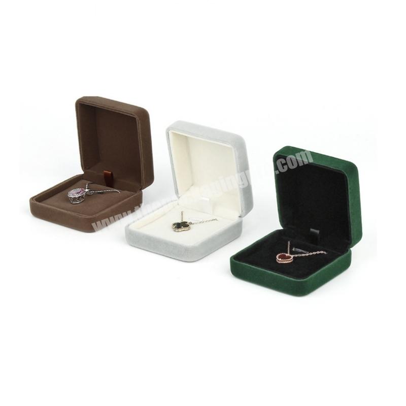 Hot Sale Wholesale luxury Red Gray Pink Velvet Jewelry Box Packaging Ring Pendant Jewellery Box Bracelet Bangle box