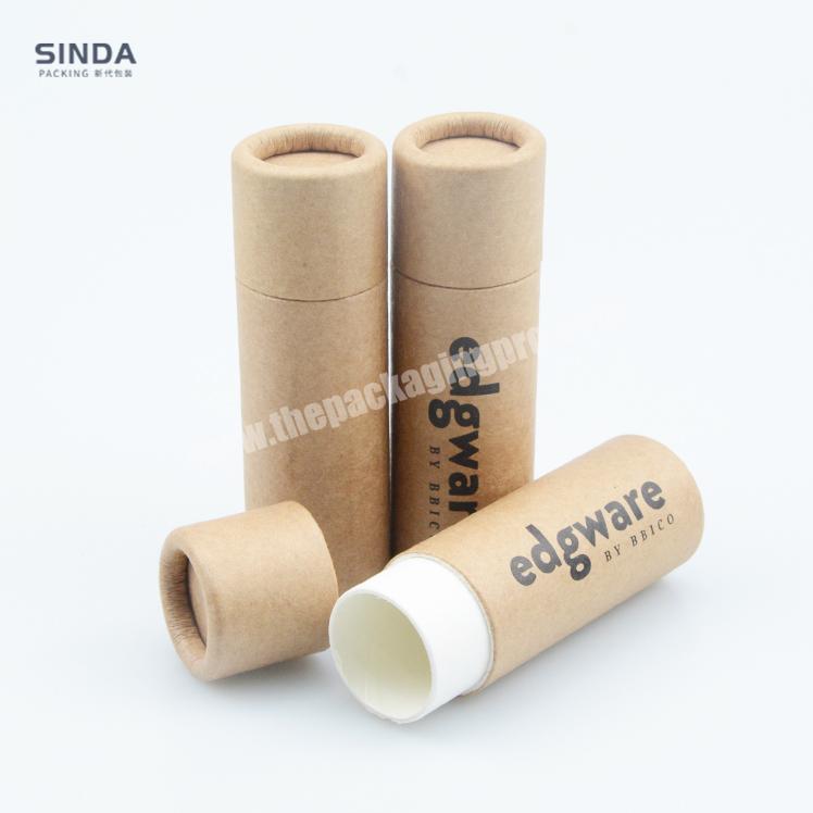 Hot Sale eco friendly empty wholesale  kraft paper lip balm tubes 1oz