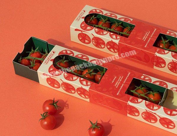 Hot Selling Colorful Eco-Friendly Durable Food Fruit Packaging Drawer Box For Fruit With Window