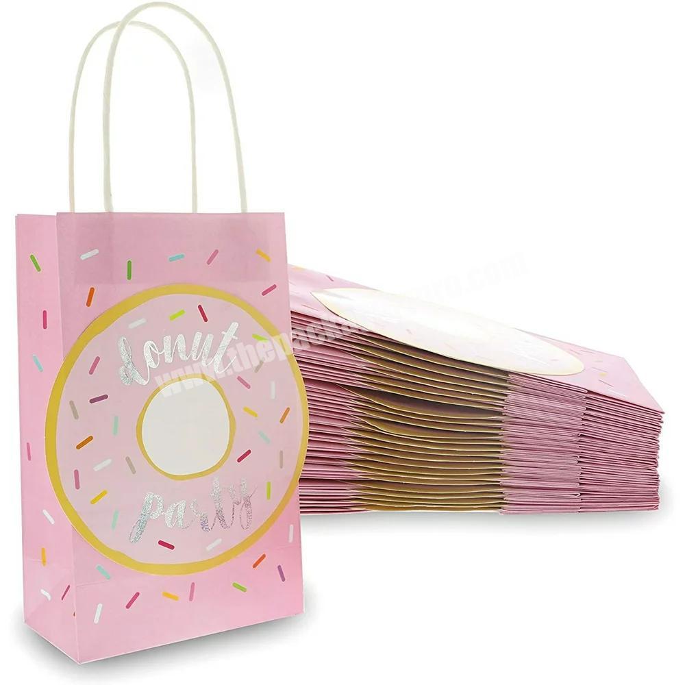 Hot Selling Flat Handle Shopping Bag With Logo Bakery Paper Bag