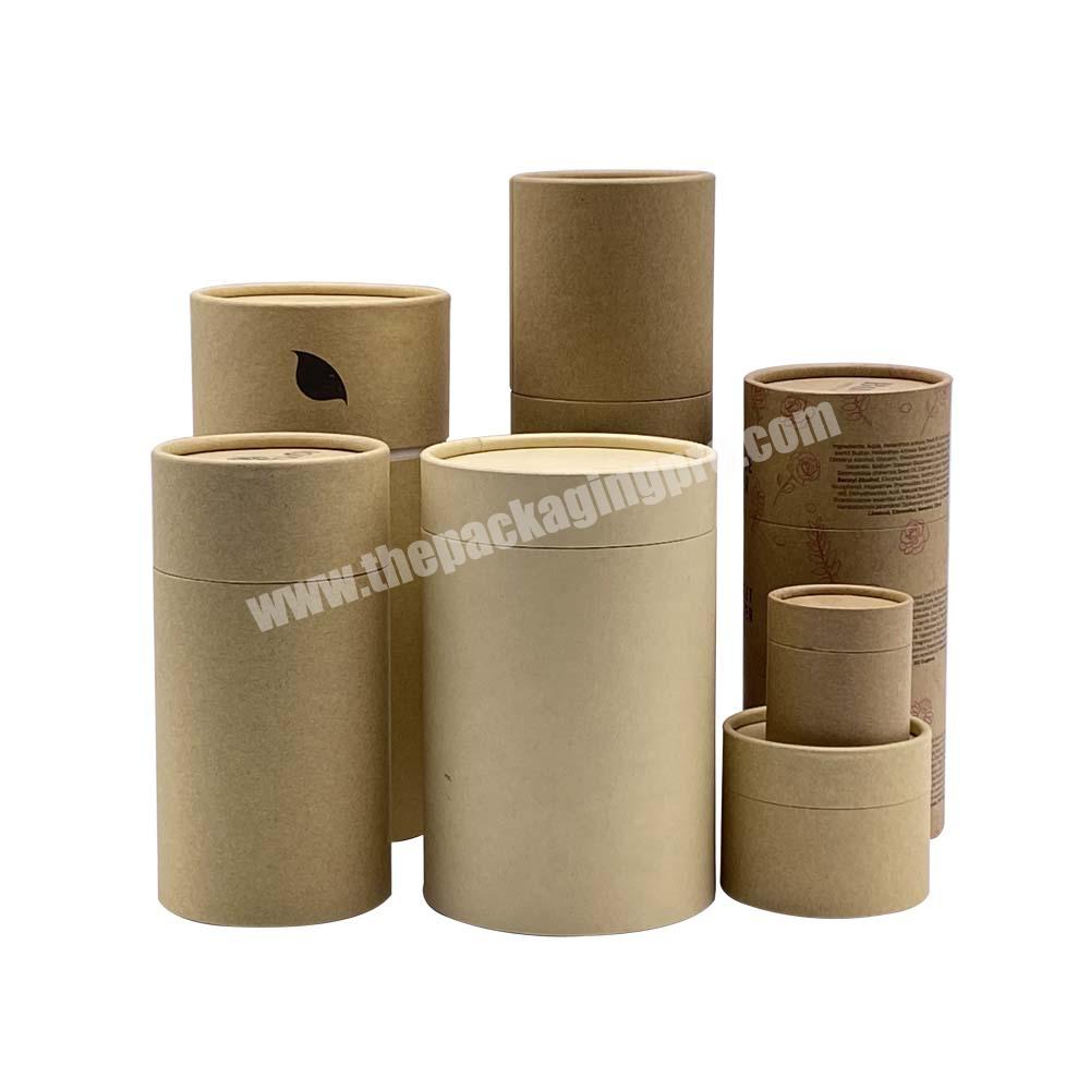 Hot Selling Food Grade Brown Kraft Paper Tubes Cylinder Cardboard Box Carton Packing