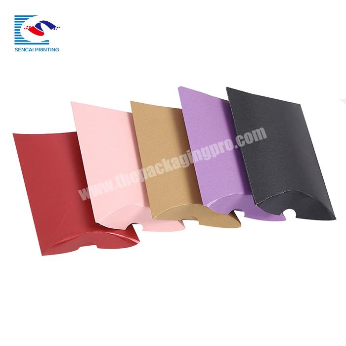 Hot sale recyclable customized your own design logo kraft paper pillow box packaging for pie