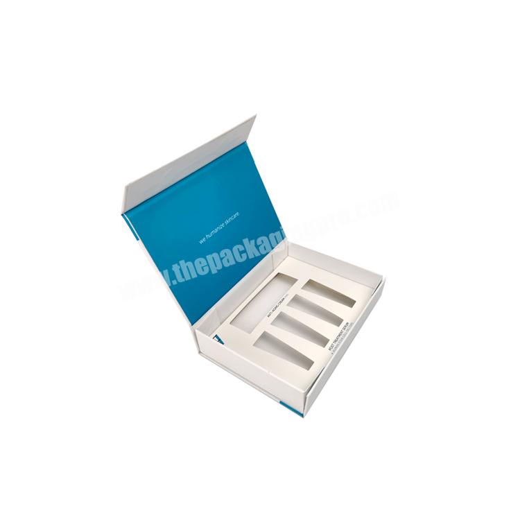 Hot sales Cosmetic Gift Pack Paper Cardboard folding Packaging Box with paper insert tray