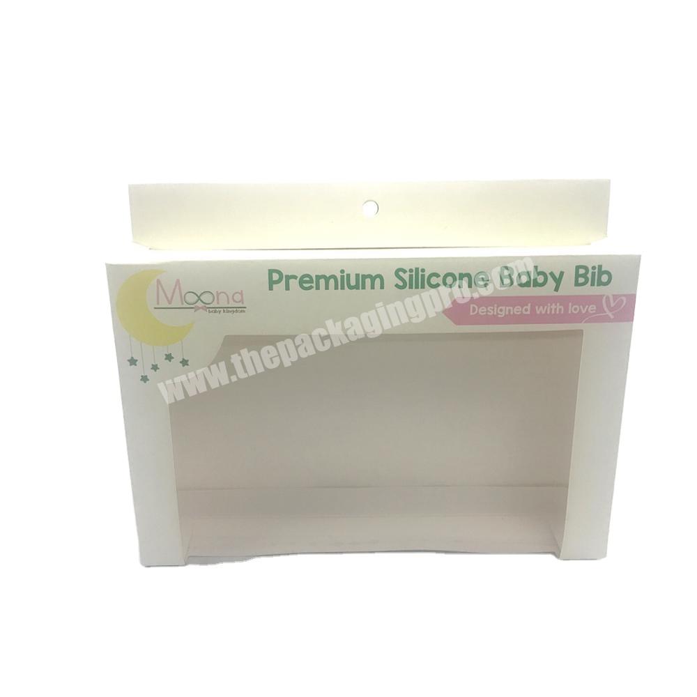 Hot-selling art paper Baby bib recyclable box packaging with custom logo