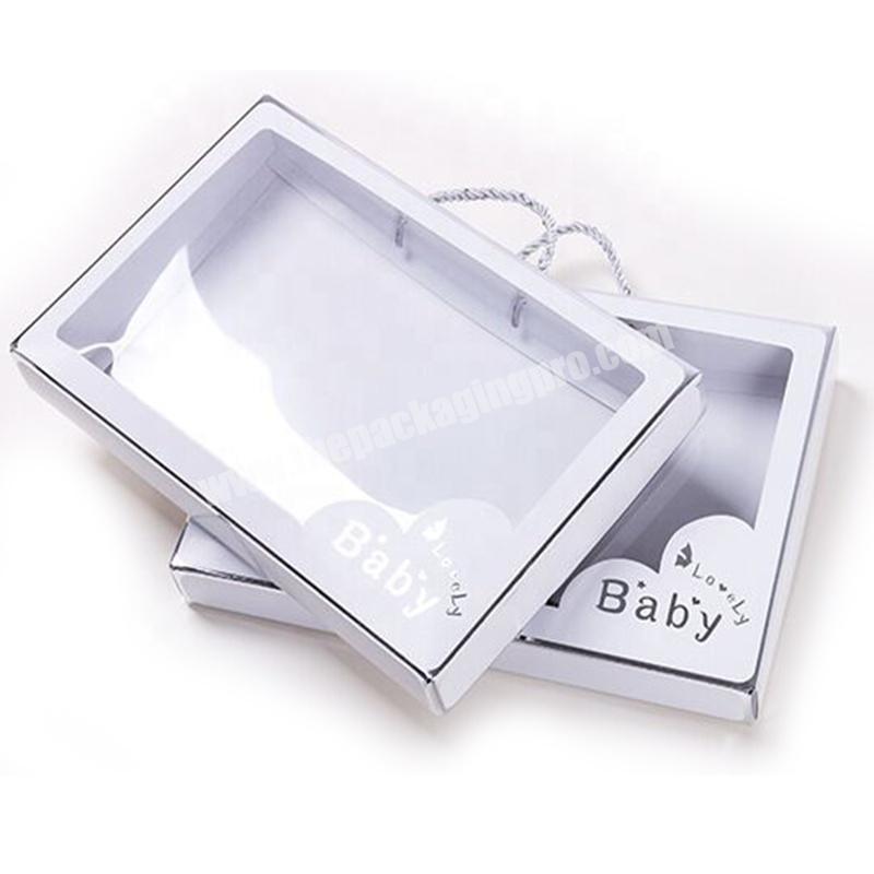 Hot selling baby clothes packaging box matching gift paper bag