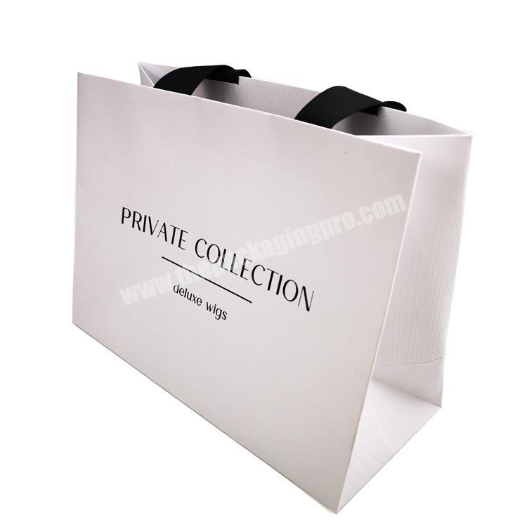 Hot selling luxury paper gift bag for clothes logo custom paper bag white shopping paper bag