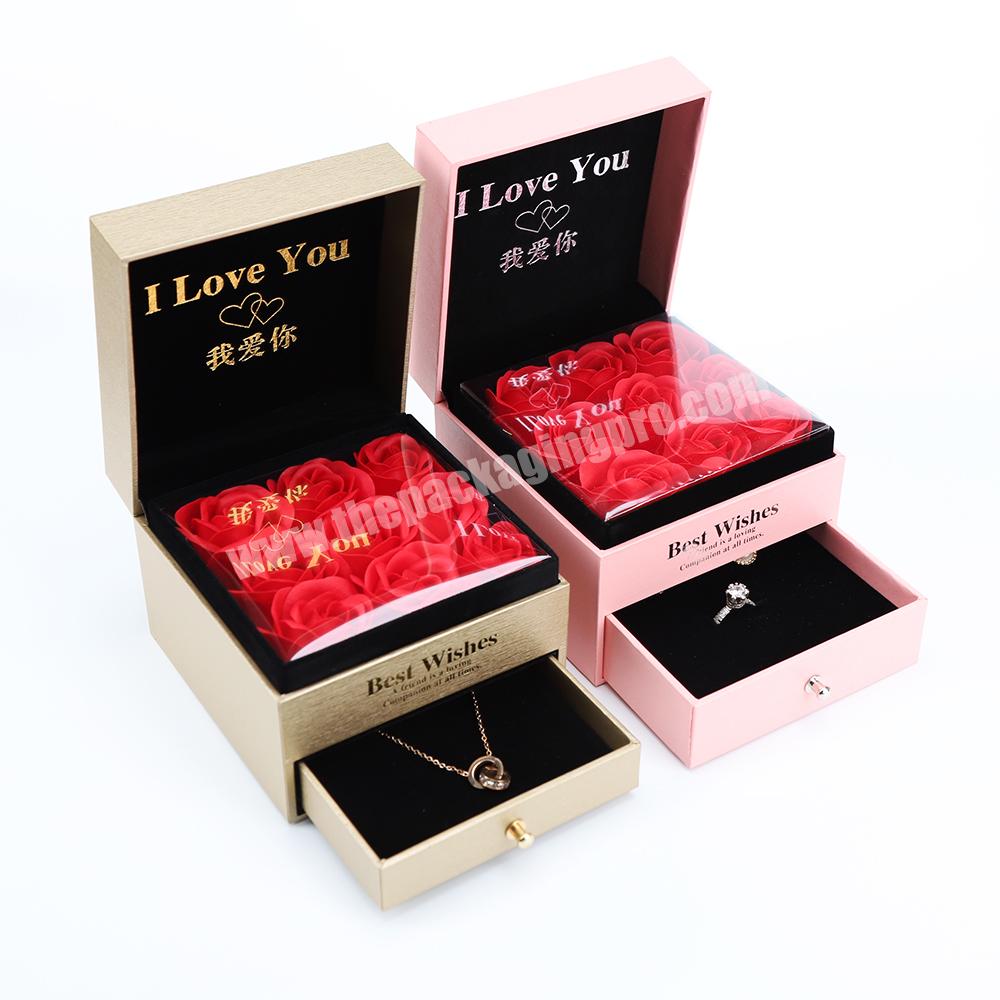 ITIS Packaging Ribbon Small Round Soap Gift Box White Rose Flower Paperboard Rectangle 2-5 Days Gift