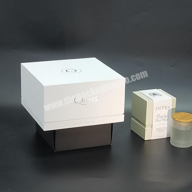 Jar White Paper Gift 'Pakaging' Linen Texture Candle Box