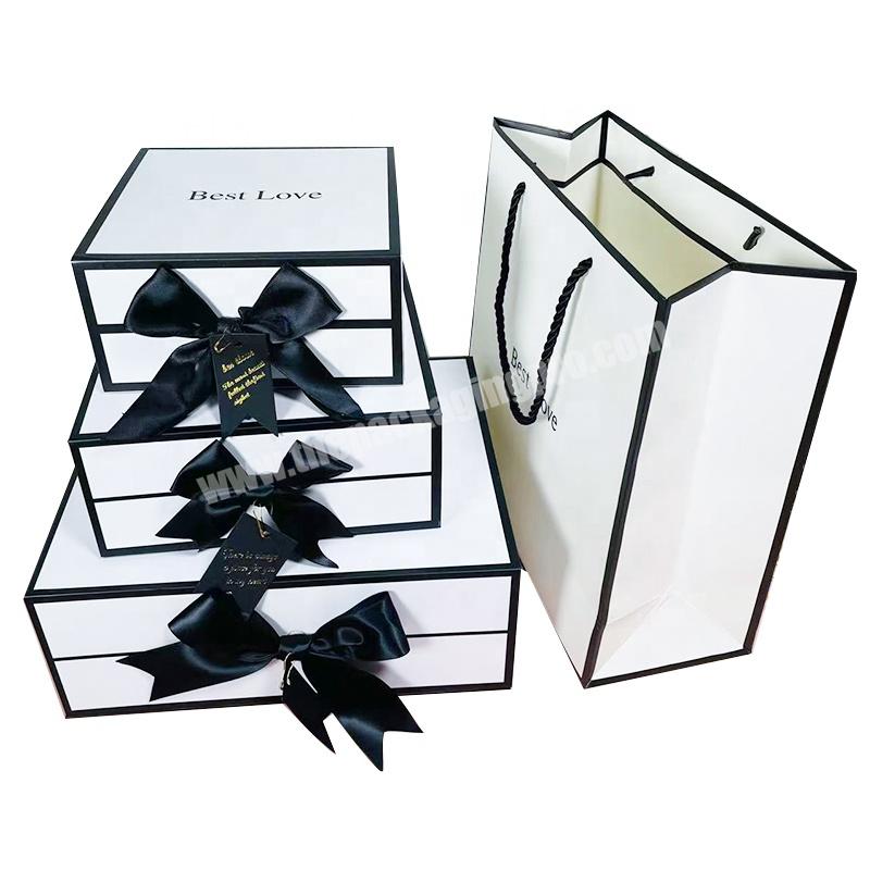 Jewelry Christmas Birthday Perfume Gift Set Paper Packaging Box and Bag Custom Wholesale Ready to Ship Big Luxury Rigid Boxes