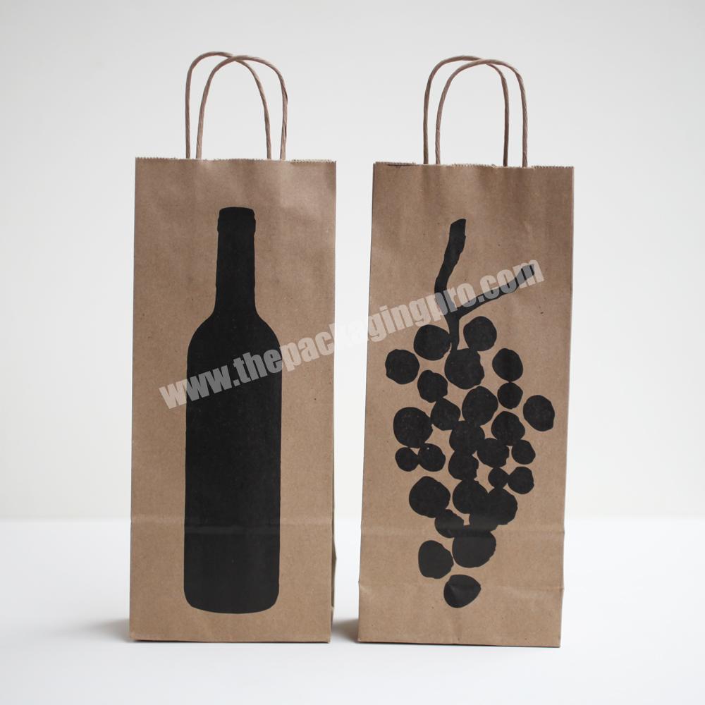 KINSUN  Hot sale festival Custom Logo High Quality Stock paper wine bag Red Wine Packaging paper wine bag