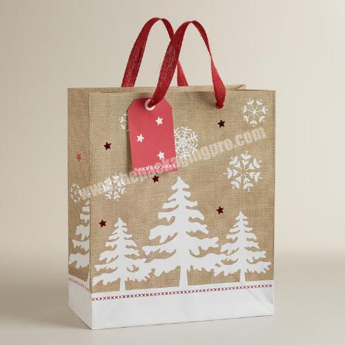 KINSUN Maufacuture Custom Printed Logo Friends Give Gift Halloween Christmas Shopping Kraft Paper Handle Bag