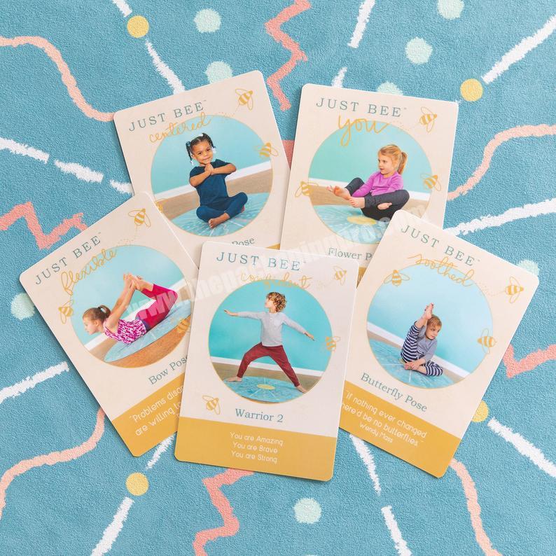 Kid Playing Toy Yoga Exercise Card Set In English For Kid Playing Card