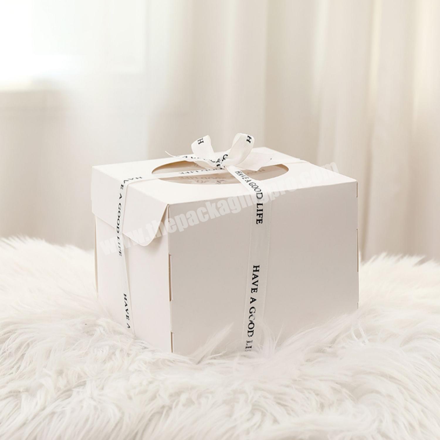 KinSun 4-inch 6-inch 8-inch transparent mousse birthday cake packaging box Tiramisu packaging box customized square cake box