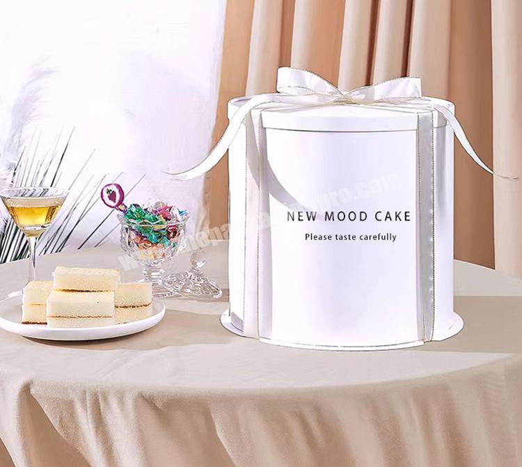 KinSun 6-inch cake box round baking customized new single-layer double-layer three-layer oversize cake packaging box