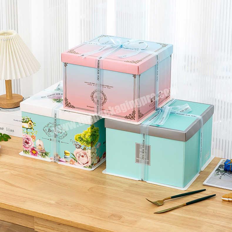 KinSun Birthday baking cake packaging box 8 \ 10\ 12 \ factory direct sales cake box customization cake box