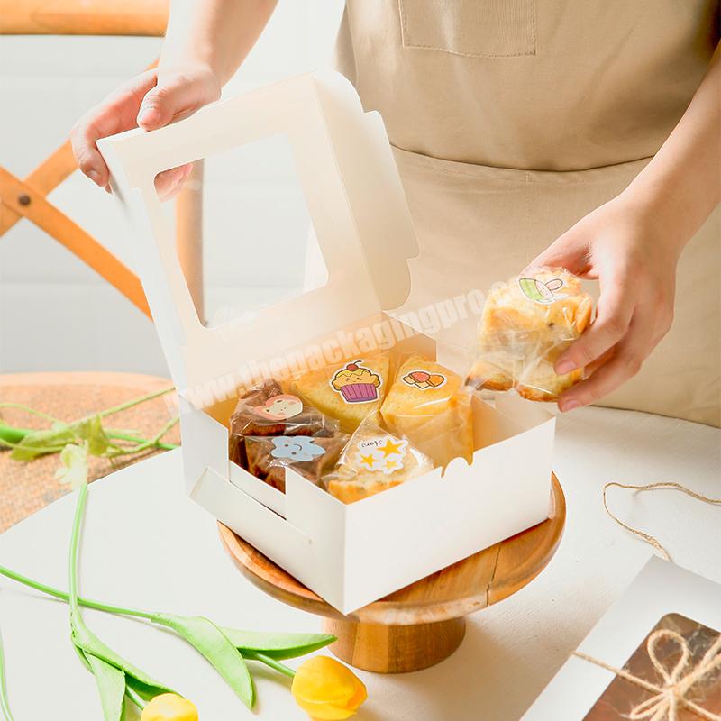 KinSun Bread cutting cake box baking 6-inch cake packaging box wholesale simple design cake box