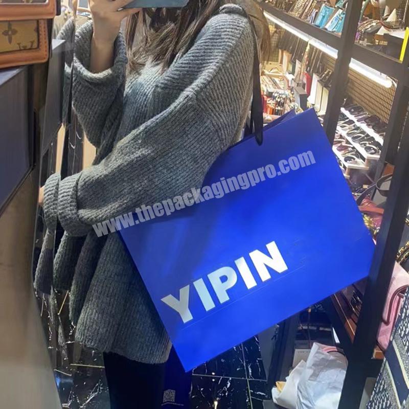 KinSun Clothes shop paper bag handbag custom made gift bag portable high-end packaging bag