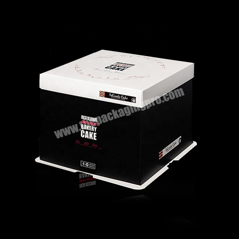 KinSun Custom Disposable Paper Packaging High Quality Cardboard Big Cake Box Custom Logo Birthday Cake Box
