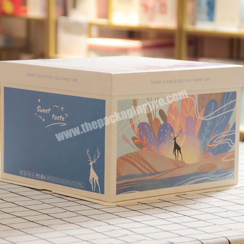 KinSun Custom Logo Printing Customised Cake Box High Quality Custom Cake Boxes With Logo Eco Friendly Cake Packaging Box