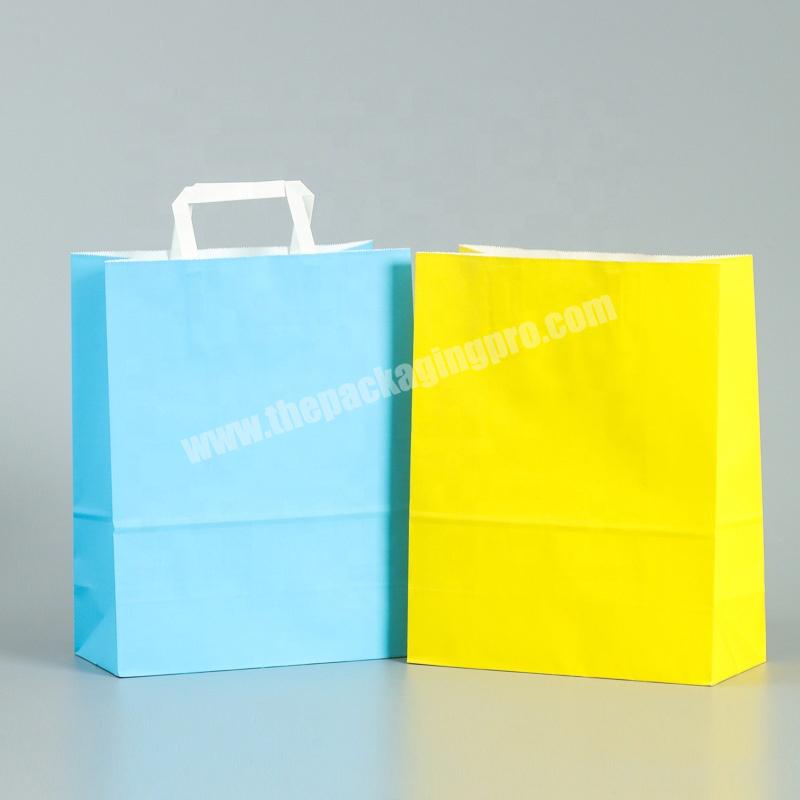 KinSun Custom Printed Your Own Logo Luxury Shopping Paper Bag White Brown Kraft Gift Craft Shopping Paper Bag