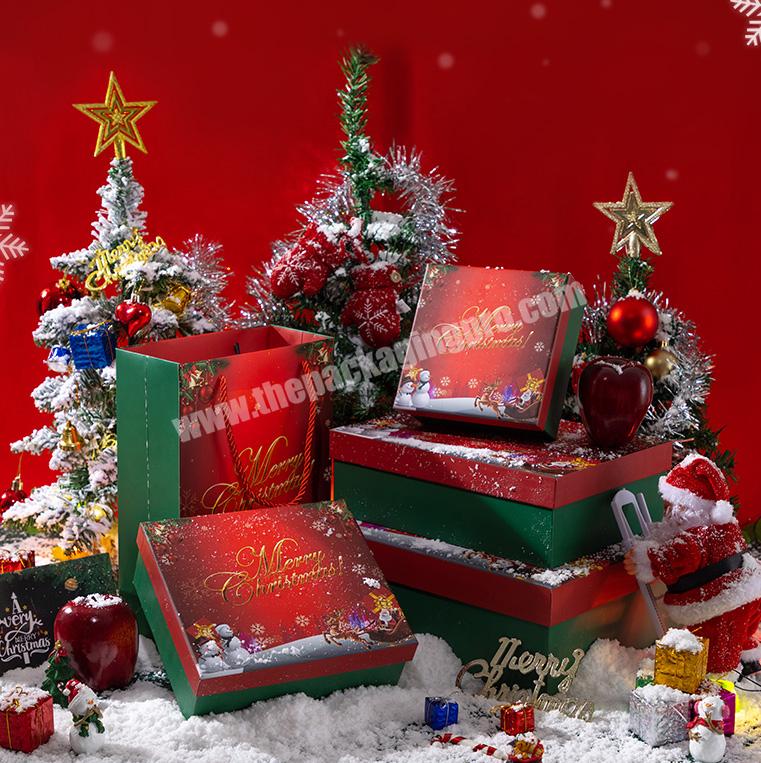 KinSun Customized Christmas gift box Christmas Eve apple gift box empty birthday gift box