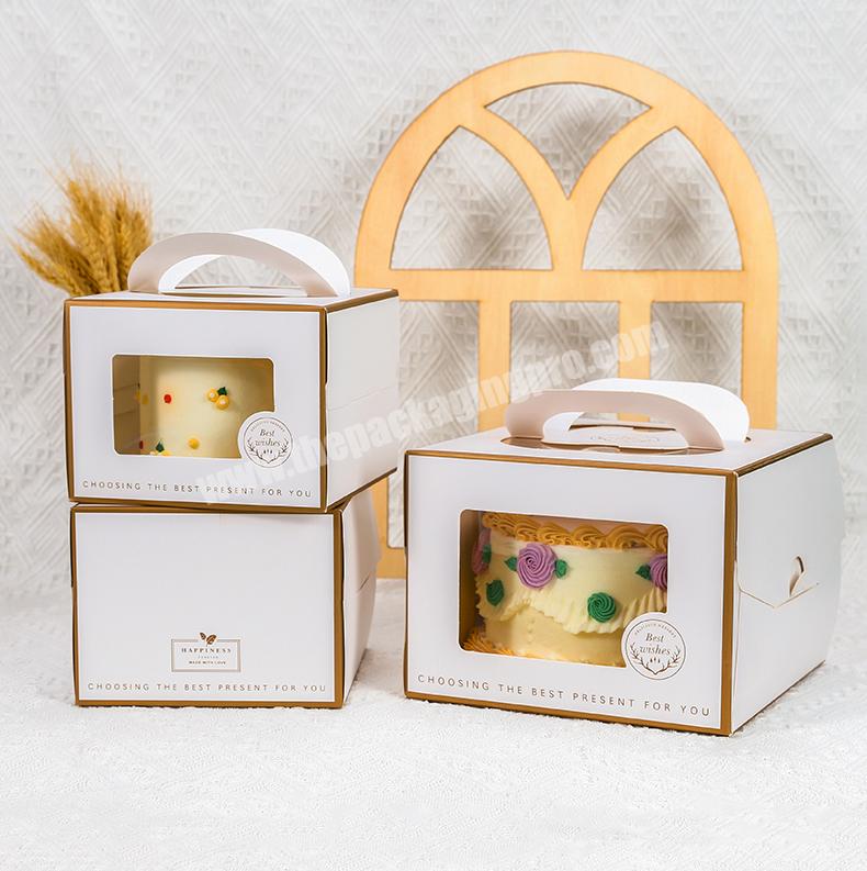KinSun Customized baking packaging box birthday cake portable box exquisite customized logo cake box