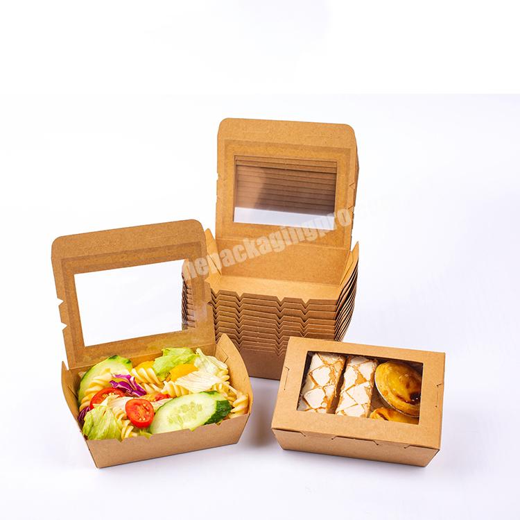 KinSun Disposable kraft paper environment-friendly lunch box salad baking packaging box takeout fried chicken lunch box