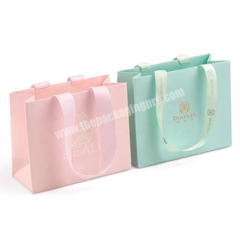 KinSun Free Design Custom Shopping Paper Bags Luxury Custom Paper Bag Thank You Gift Paper Bag With Logo