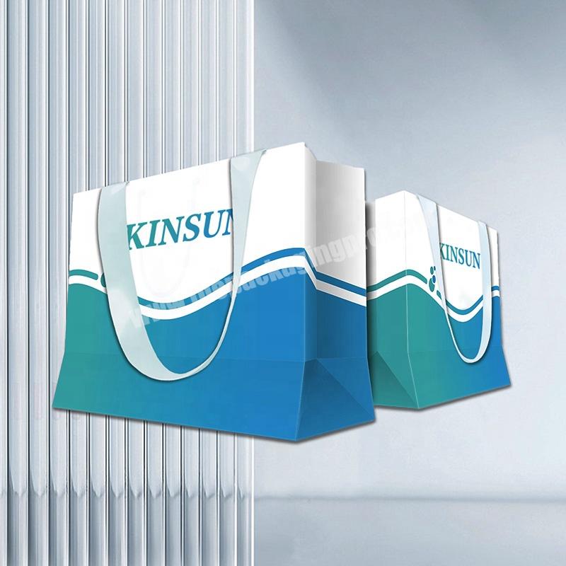 KinSun Free Design Large Paper Bag Custom Design Logo Cosmetic Paper Bags Craft Shopping Printed Paper Bags With Logo