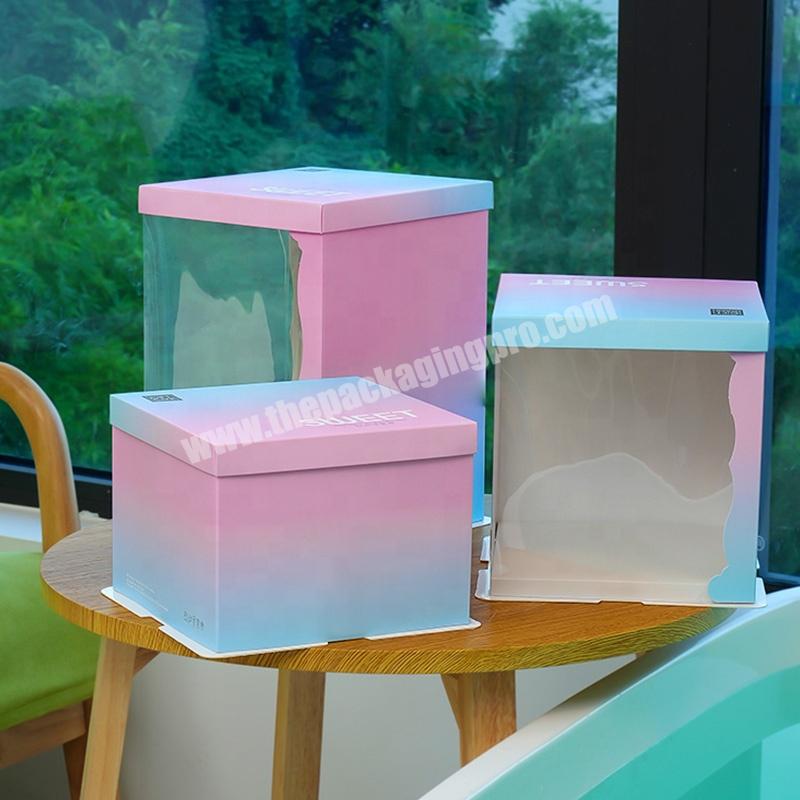KinSun Free Sample Cake Candy Box Wedding Party Birthday Gift  Custom Logo Korean Cake Box High Quality Packaging Boxes Cake