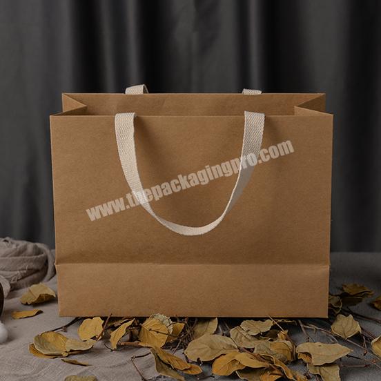 KinSun Kraft paper bag handbag packaging customized logo clothing store bag high-grade gift packaging
