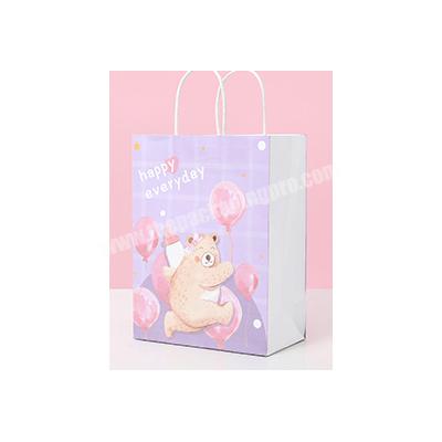 KinSun Kraft paper bag packaging gift hand bag packaging take away high-grade shopping milk tea customization bag
