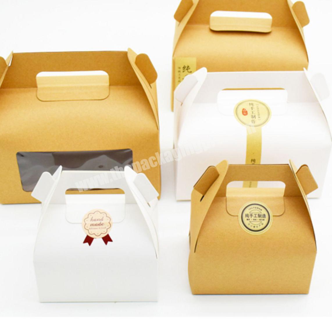KinSun Portable dessert packaging box portable pastry mousse cake box Delicate simple cake box