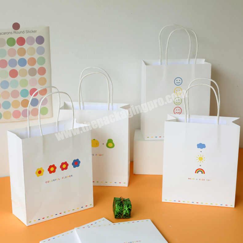 KinSun Simple gift bag Large cartoon handbag Children's birthday gift paper bag