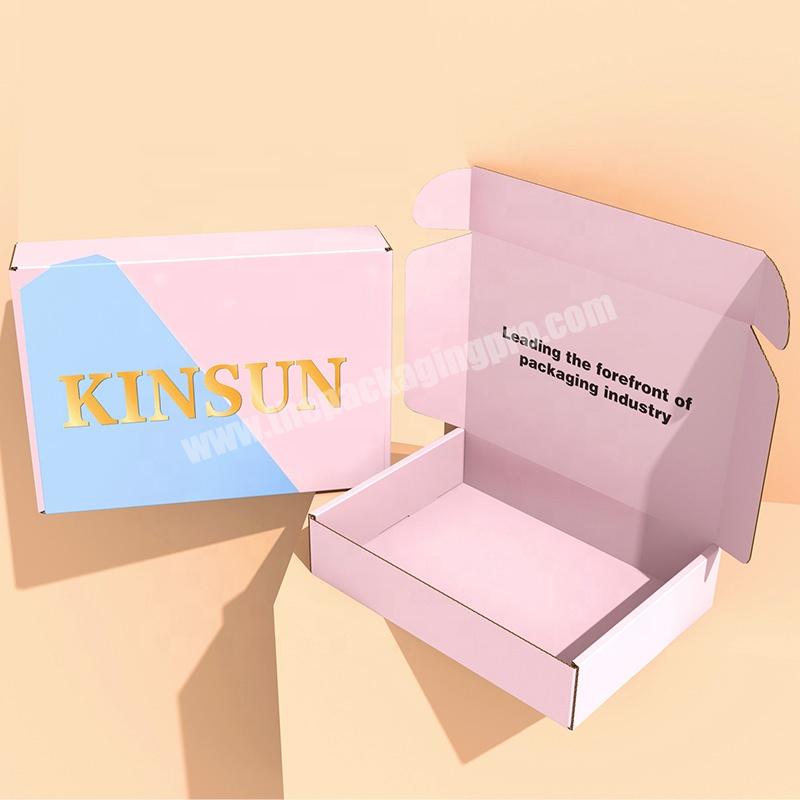 KinSun Wholesale Custom Duplex Printing Cardboard Shipping Box Unique Corrugated Shipping Boxes Custom Logo Cardboard Mailer Box