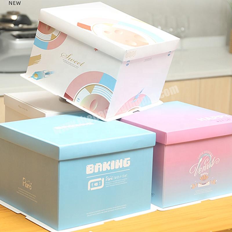 KinSun Wholesale Tall Wedding Cake Boxes Customizable Square Birthday Cake Packaging Manufacturer Professional Cake Box 12 Inch