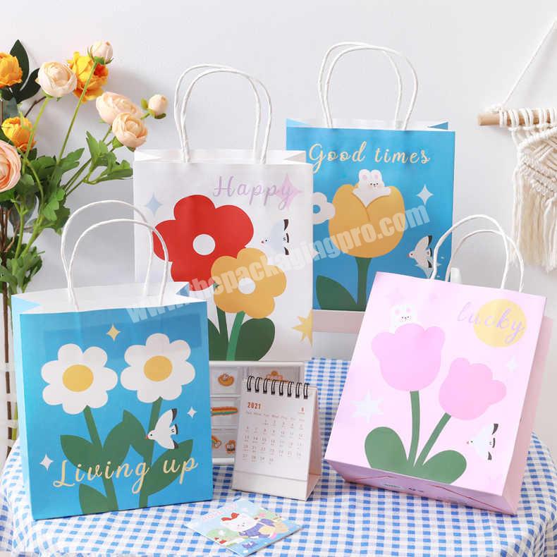 KinSun Wholesale creative flower gift bag exquisite portable bag candy biscuit packaging bag