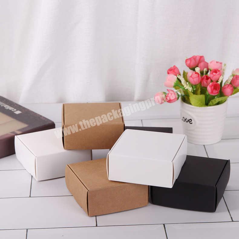 Kinsun Kraft paper mail box customized white card black card mini airplane box handmade soap cosmetics color box