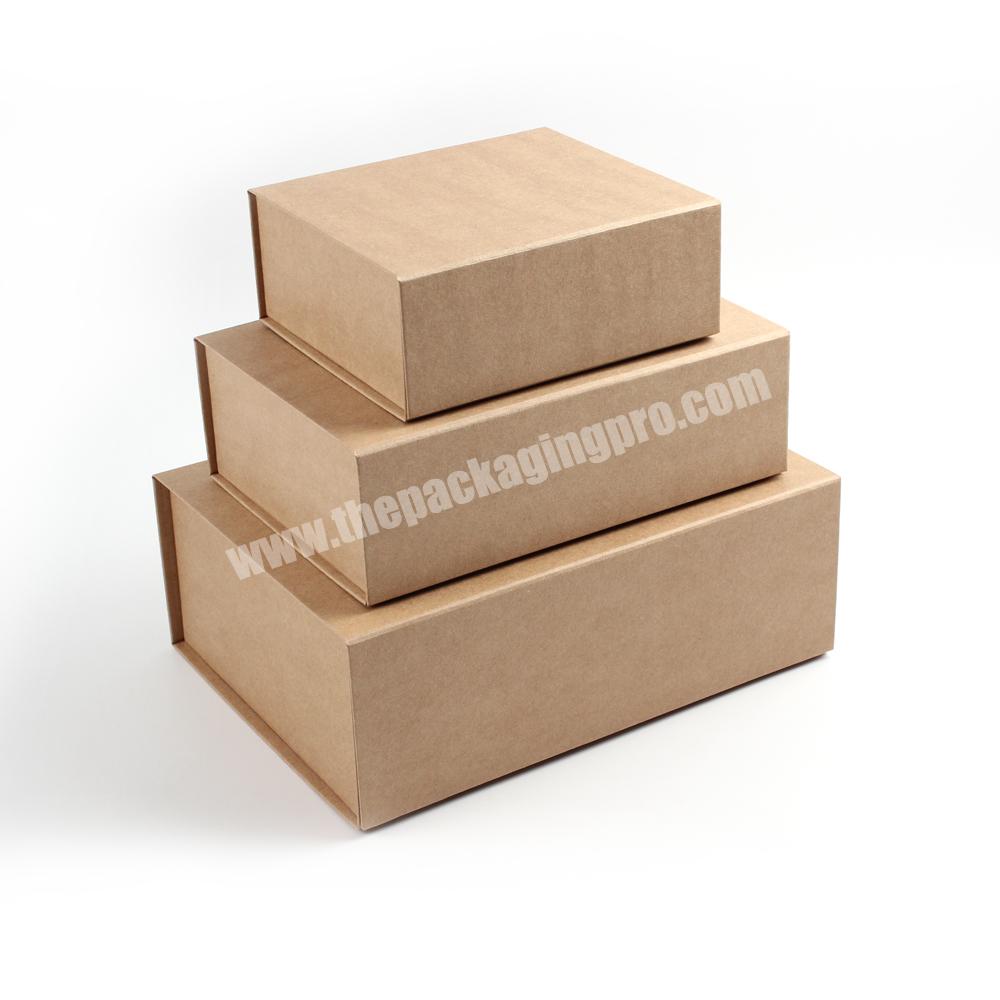 Kraft gift boxes foldable low price foldable cosmetic box eyelashes box pack