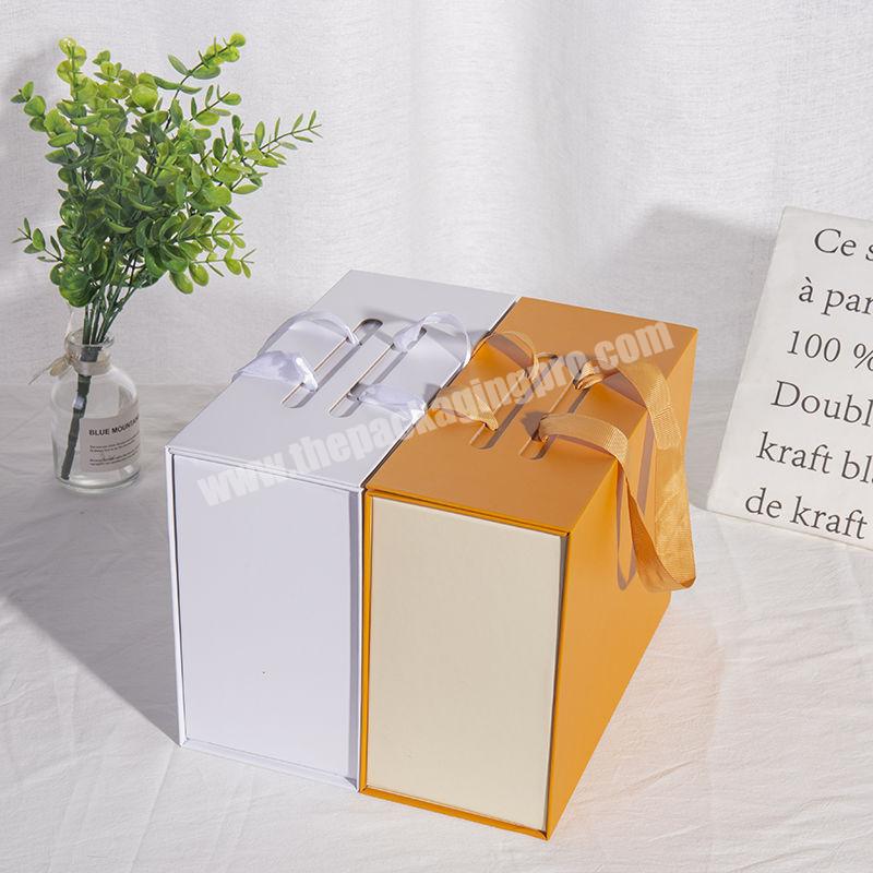Lipack Carton Cardboard Paper Packaging Folding Box Design Luxury Gift Paper Box With Ribbons