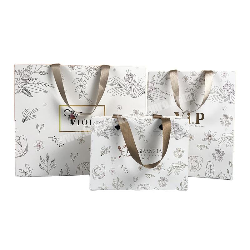 Lipack Custom Luxury Handle Rivet Paper Bag Retail Matte Laminated Finishing White Art Paper Shopping Bags