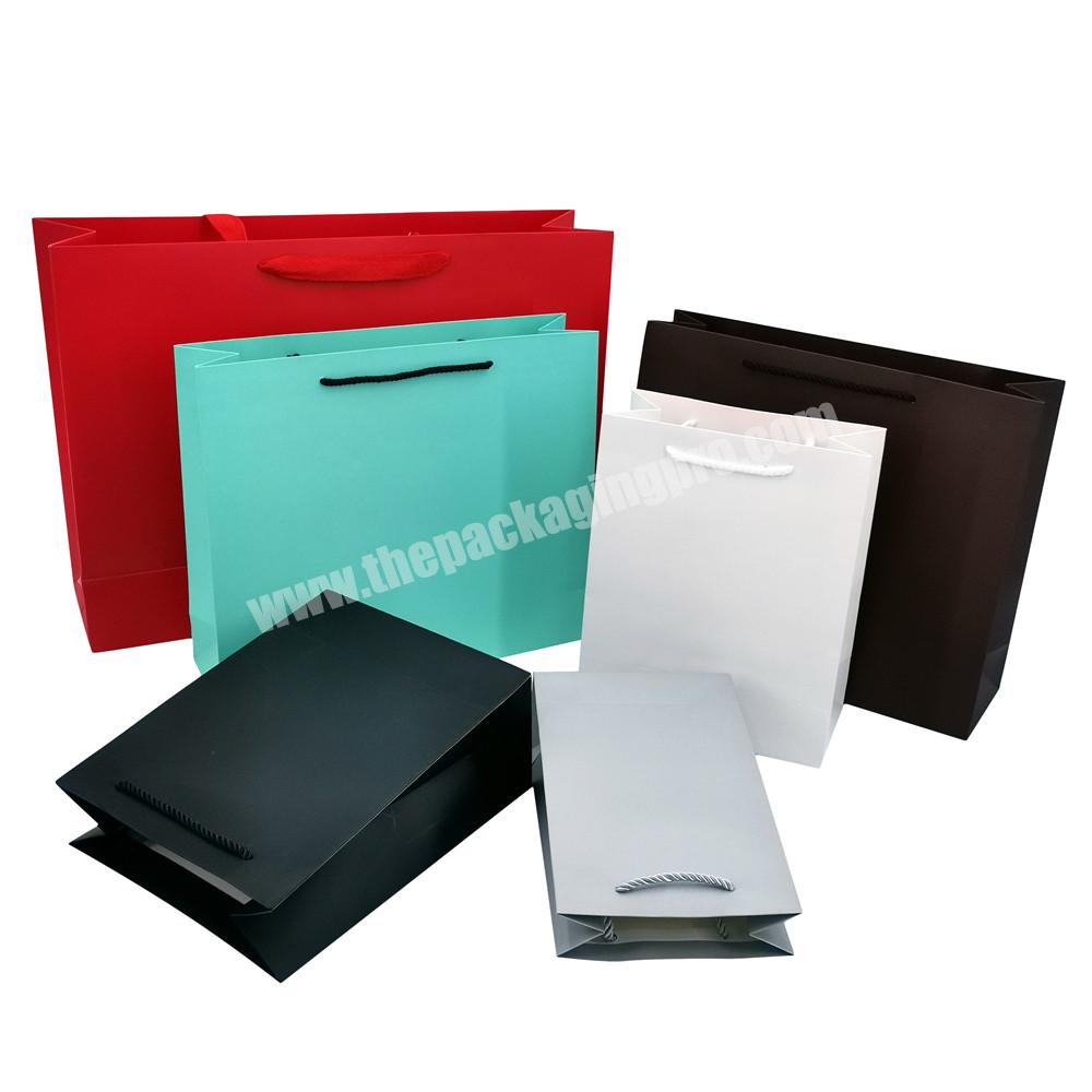 Lipack Customised Logo Design Matte Lamination Paperboard Bag Luxury Ivory Board Paper Bags