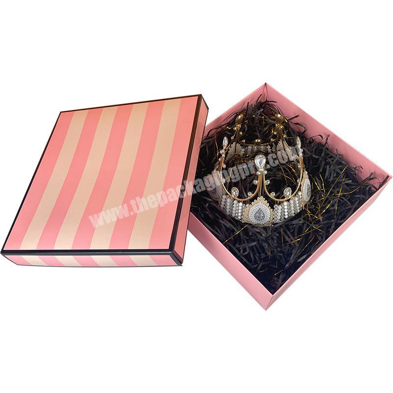 Lipack Customized Foldable Paper Gift Packaging Lid And Base Box Luxury Top And Bottom Box With Logo