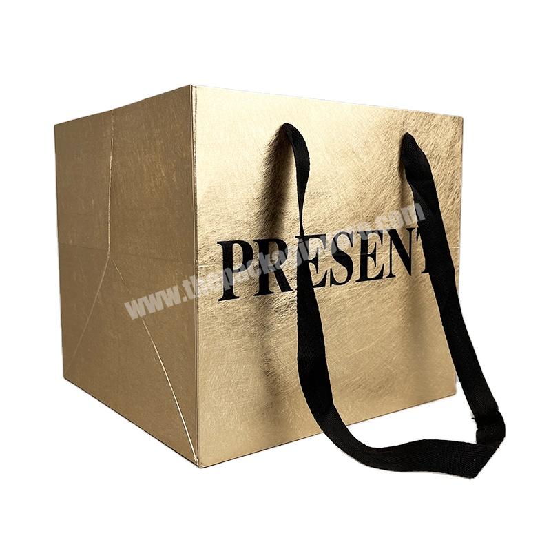 Lipack Extra Big Large Paper Clothing Shopping Bags Square Base Paper Tote Bag With Your Own Logo