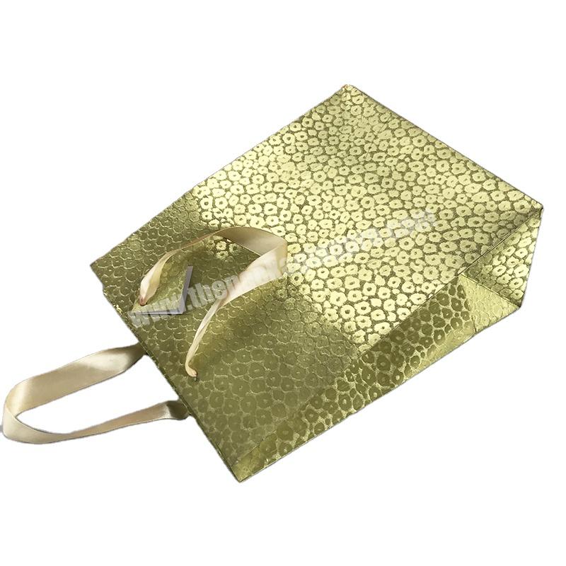 Lipack Lipack Modern Design Gold Metallic Hologram Gift Paper Bag Shining Paper Packaging Bag